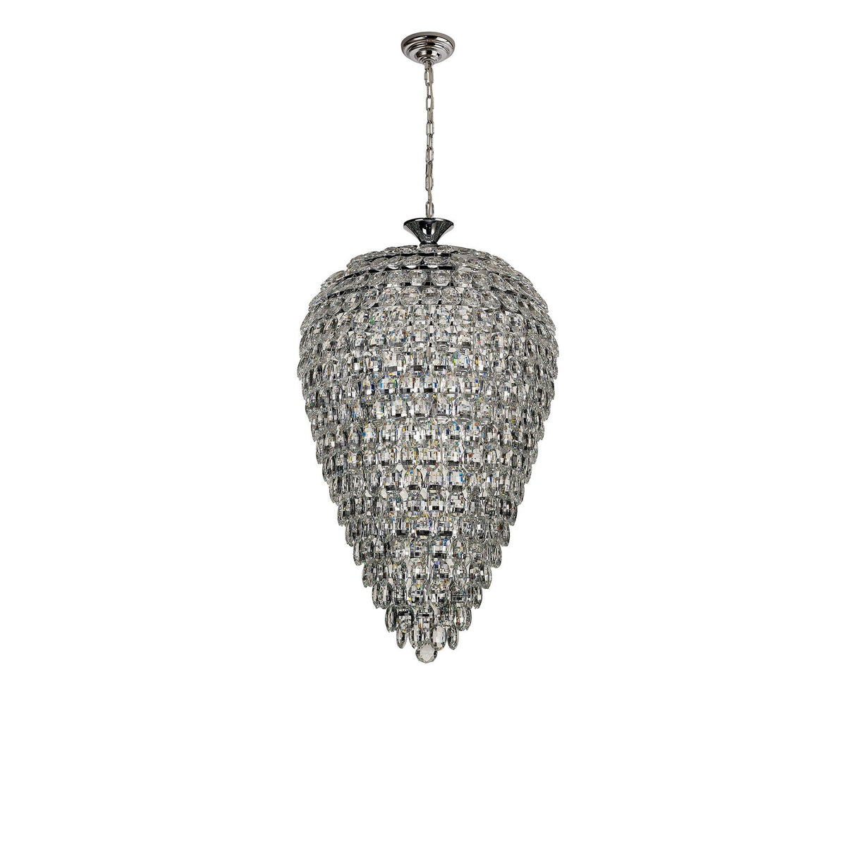 Coniston 60cm Acorn 16 Light Crystal Chandelier - Polished Chrome