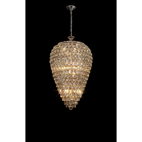 Coniston 60cm Acorn 16 Light Crystal Chandelier - Polished Chrome