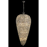 Coniston 60cm Tall Acorn 20 Light Crystal Chandelier - Polished Chrome