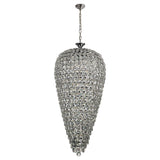 Coniston 60cm Tall Acorn 20 Light Crystal Chandelier - Polished Chrome