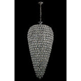 Coniston 60cm Tall Acorn 20 Light Crystal Chandelier - Polished Chrome