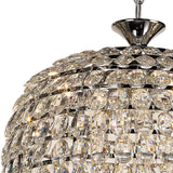 Coniston 60cm Tall Acorn 20 Light Crystal Chandelier - Polished Chrome