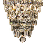 Coniston 60cm Tall Acorn 20 Light Crystal Chandelier - Polished Chrome