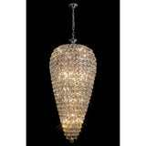 Coniston 60cm Tall Acorn 20 Light Crystal Chandelier - Polished Chrome