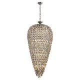 Coniston 60cm Tall Acorn 20 Light Crystal Chandelier - Polished Chrome