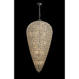 Coniston 80cm Tall Acorn 30 Light Crystal Chandelier - Polished Chrome
