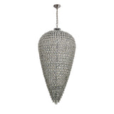 Coniston 80cm Tall Acorn 30 Light Crystal Chandelier - Polished Chrome