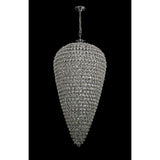 Coniston 80cm Tall Acorn 30 Light Crystal Chandelier - Polished Chrome