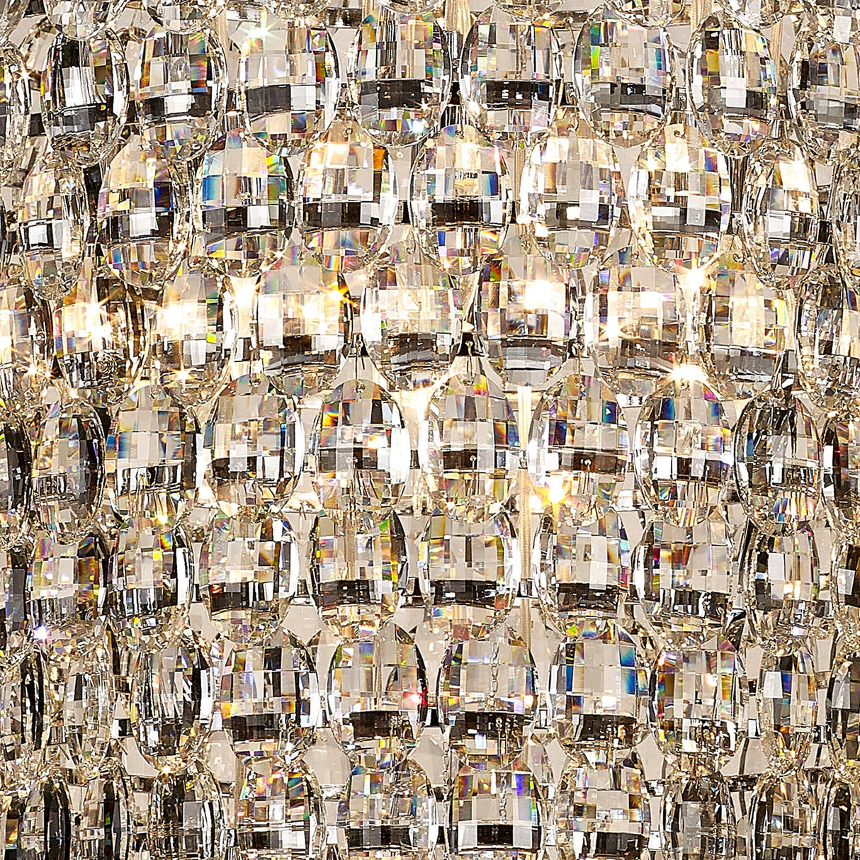 Coniston 80cm Tall Acorn 30 Light Crystal Chandelier - Polished Chrome