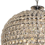 Coniston 80cm Tall Acorn 30 Light Crystal Chandelier - Polished Chrome