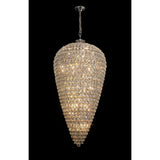Coniston 80cm Tall Acorn 30 Light Crystal Chandelier - Polished Chrome