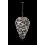 Coniston 60cm Acorn 16 Light Crystal Chandelier - Antique Brass