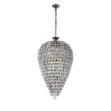 Coniston 60cm Acorn 16 Light Crystal Chandelier - Antique Brass