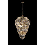 Coniston 60cm Acorn 16 Light Crystal Chandelier - Antique Brass