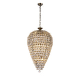 Coniston 60cm Acorn 16 Light Crystal Chandelier - Antique Brass