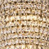 Coniston 60cm Tall Acorn 20 Light Crystal Chandelier - Antique Brass