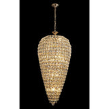 Coniston 60cm Tall Acorn 20 Light Crystal Chandelier - French Gold