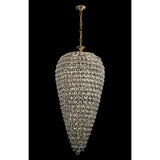 Coniston 60cm Tall Acorn 20 Light Crystal Chandelier - French Gold