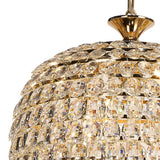 Coniston 60cm Tall Acorn 20 Light Crystal Chandelier - French Gold