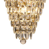 Coniston 60cm Tall Acorn 20 Light Crystal Chandelier - French Gold