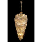 Coniston 60cm Tall Acorn 20 Light Crystal Chandelier - French Gold