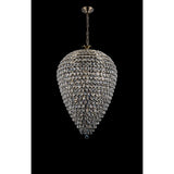 Coniston 80cm Acorn 25 Light Crystal Chandelier - Antique Brass