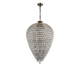 Coniston 80cm Acorn 25 Light Crystal Chandelier - Antique Brass