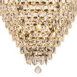 Coniston 80cm Acorn 25 Light Crystal Chandelier - Antique Brass