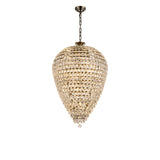 Coniston 80cm Acorn 25 Light Crystal Chandelier - Antique Brass
