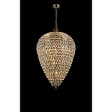 Coniston 80cm Acorn 25 Light Crystal Chandelier - Antique Brass