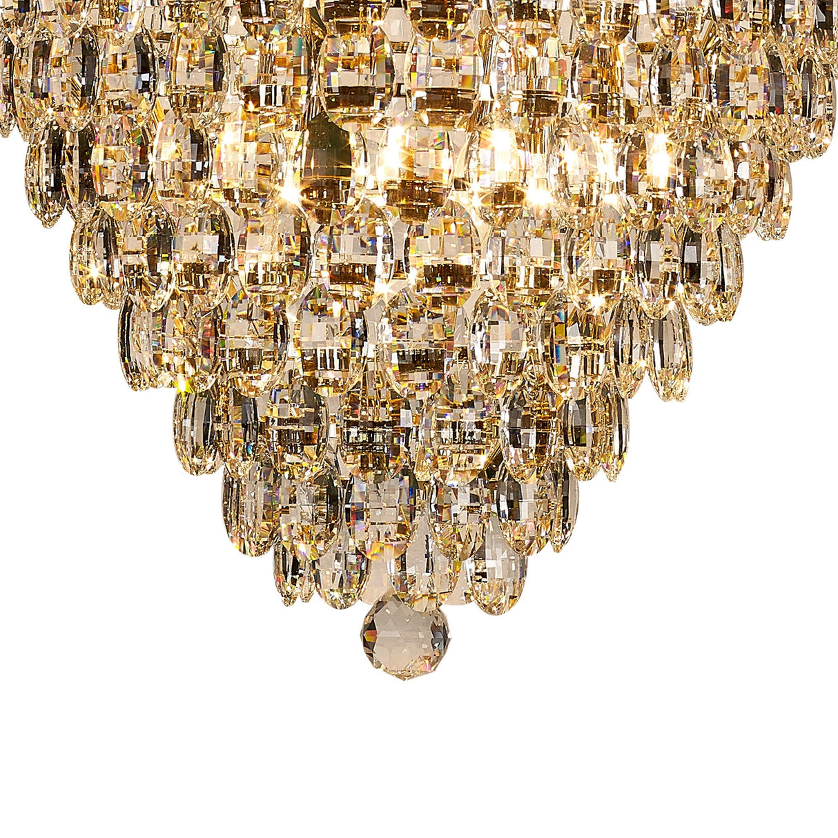 Coniston 80cm Acorn 25 Light Crystal Chandelier - French Gold