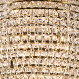 Coniston 80cm Tall Acorn 30 Light Crystal Chandelier - Antique Brass