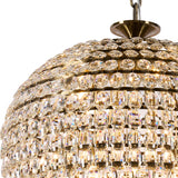 Coniston 80cm Tall Acorn 30 Light Crystal Chandelier - Antique Brass