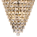 Coniston 80cm Tall Acorn 30 Light Crystal Chandelier - Antique Brass