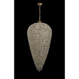 Coniston 80cm Tall Acorn 30 Light Crystal Chandelier - French Gold