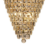 Coniston 80cm Tall Acorn 30 Light Crystal Chandelier - French Gold
