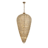 Coniston 80cm Tall Acorn 30 Light Crystal Chandelier - French Gold