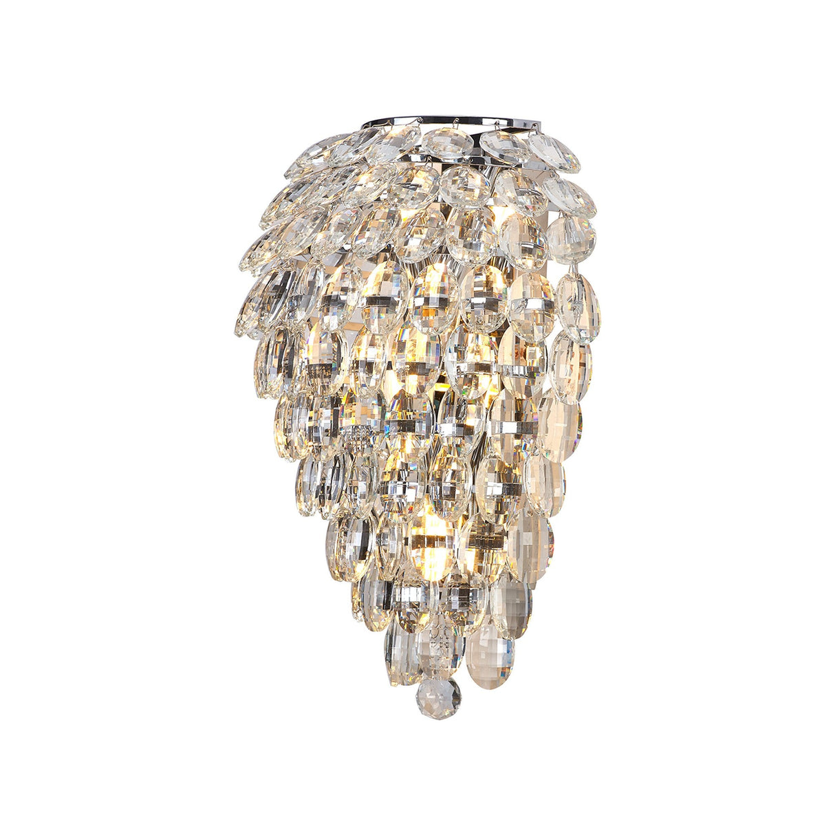 Coniston 4 Light Crystal Wall Light – Polished Chrome