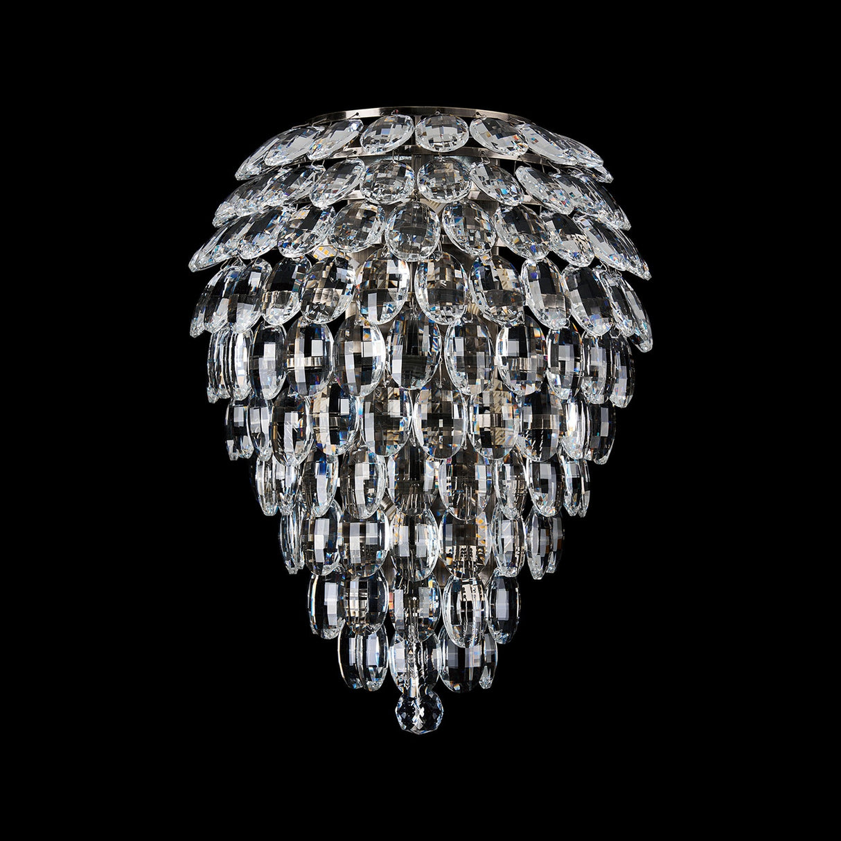 Coniston 4 Light Crystal Wall Light – Antique Brass