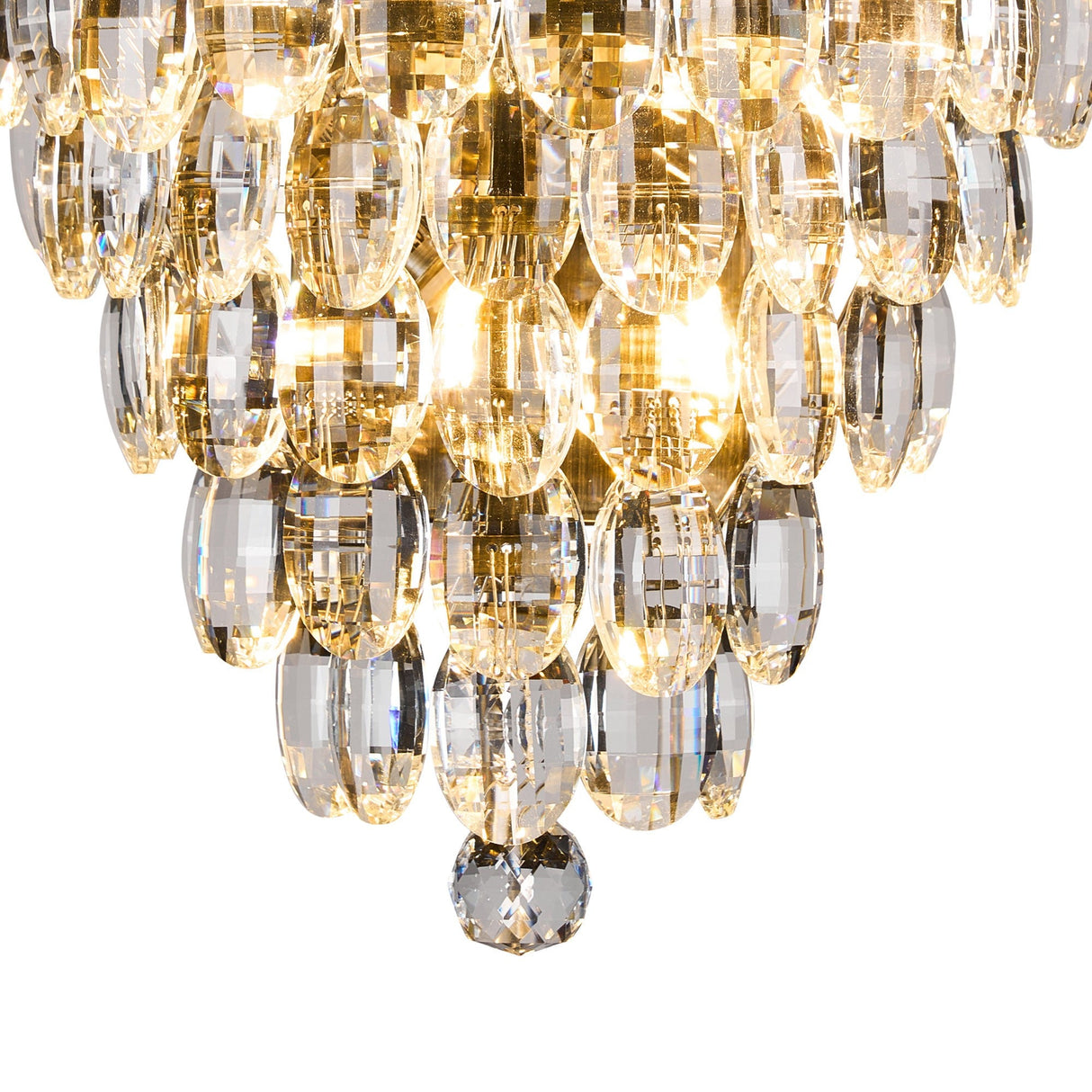 Coniston 4 Light Crystal Wall Light – Antique Brass