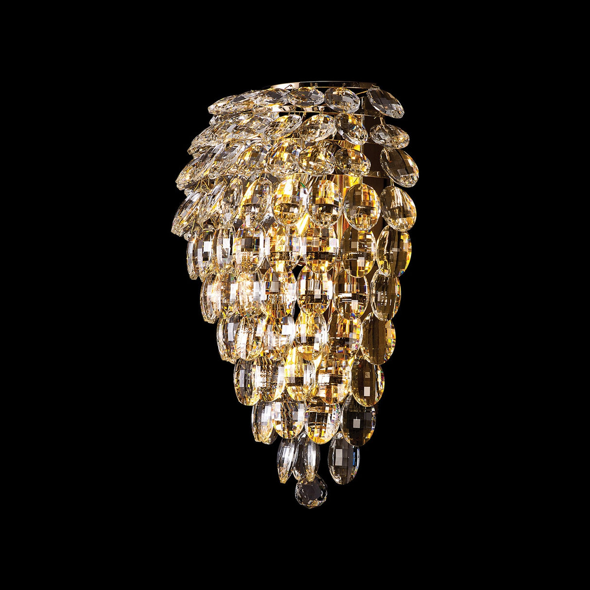 Coniston 4 Light Crystal Wall Light – French Gold