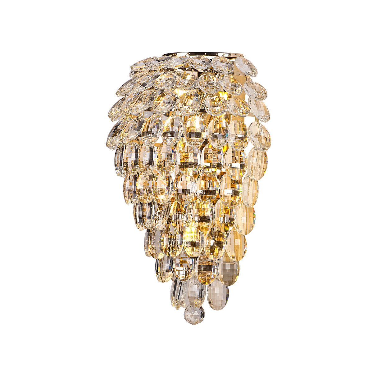 Coniston 4 Light Crystal Wall Light – French Gold