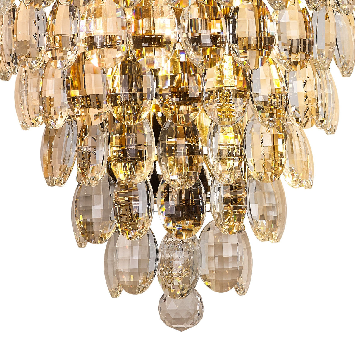 Coniston 4 Light Crystal Wall Light – French Gold