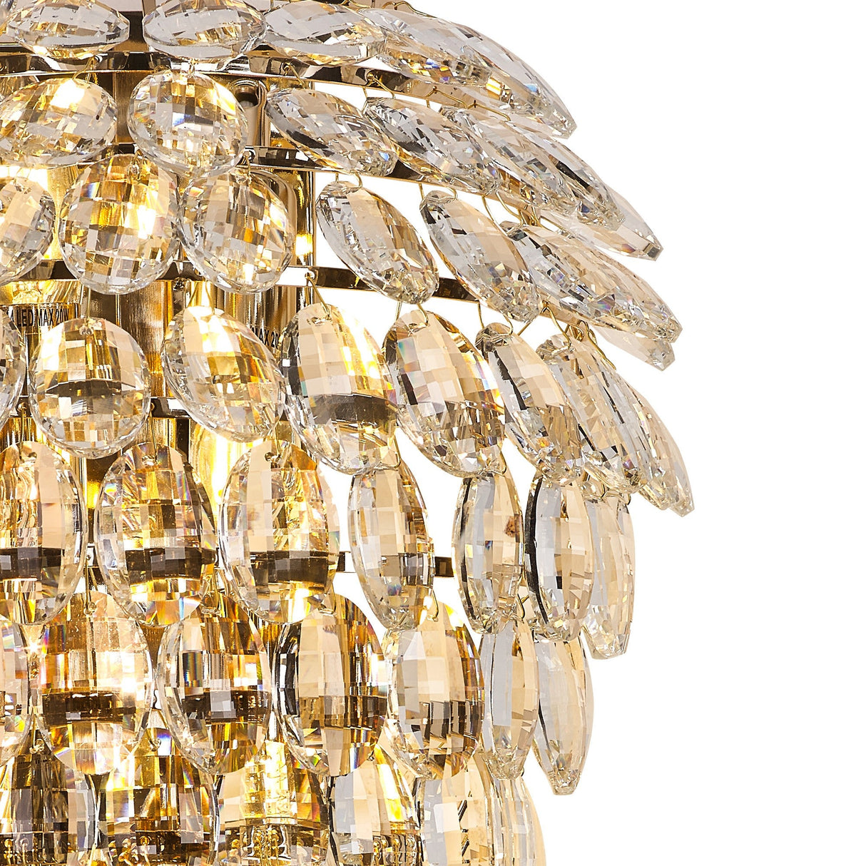 Coniston 4 Light Crystal Wall Light – French Gold