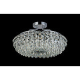 Coniston 8 Light Ring Crystal Semi-Flush Ceiling Light - Polished Chrome