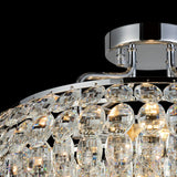 Coniston 8 Light Ring Crystal Semi-Flush Ceiling Light - Polished Chrome