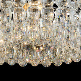 Coniston 8 Light Ring Crystal Semi-Flush Ceiling Light - Polished Chrome