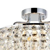 Coniston 8 Light Ring Crystal Semi-Flush Ceiling Light - Polished Chrome