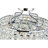 Coniston 8 Light Ring Crystal Semi-Flush Ceiling Light - Polished Chrome