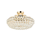 Coniston 8 Light Ring Crystal Semi-Flush Ceiling Light - French Gold